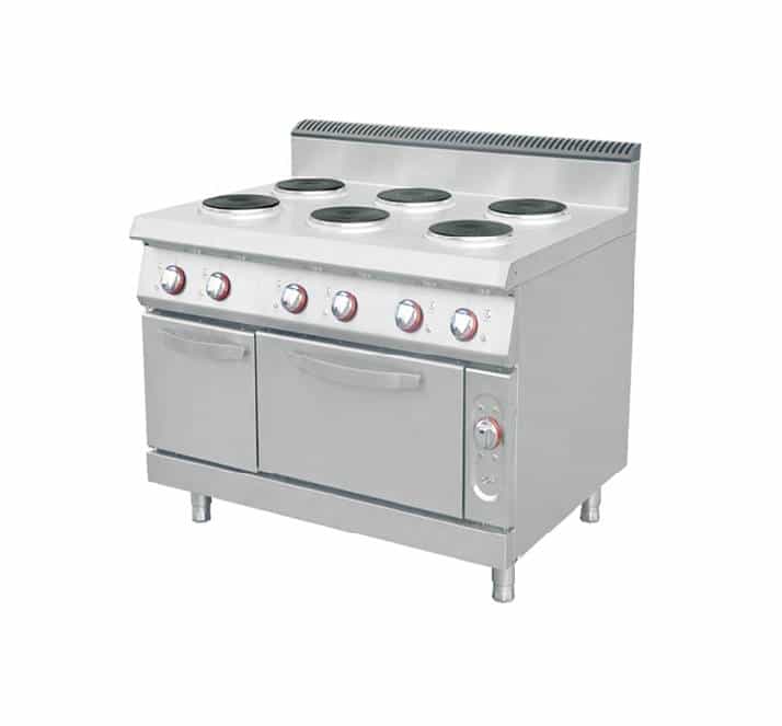 Commercial Hot Plate Electric Cooker with Oven and Cabinet