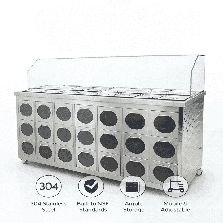 Commercial Nuts Warmer Cabinet Display