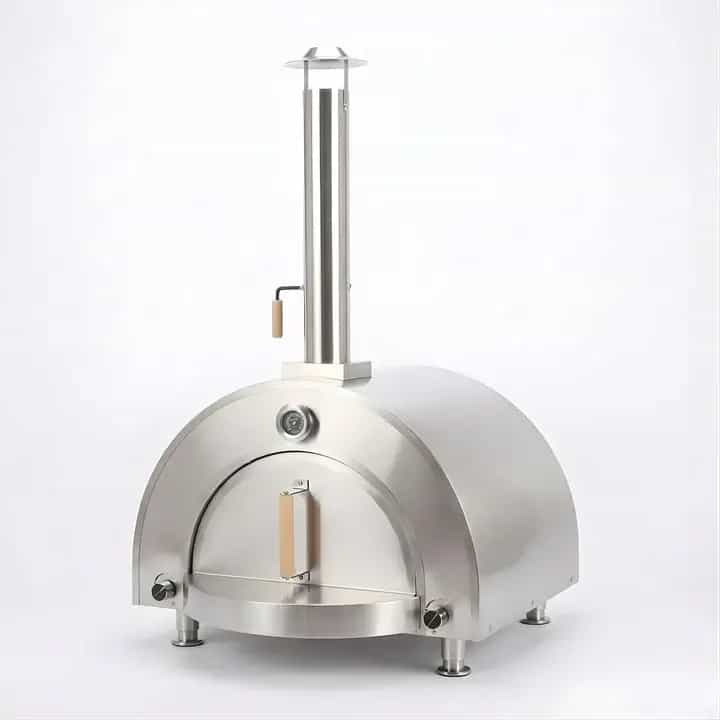 COMMERCIAL DUAL-BURNER STAINLESS STEEL GAS PIZZA OVEN